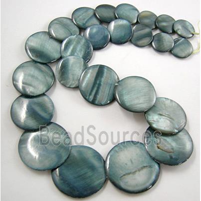 17 inches of freshwater shell necklace, grey