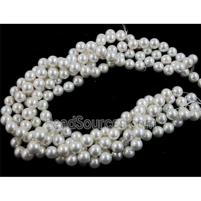 round white Pearlized Shell Beads