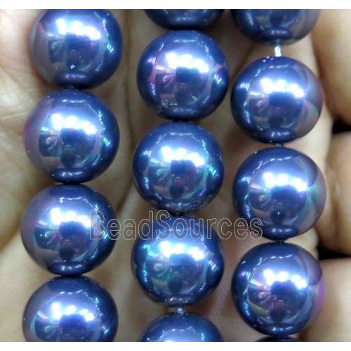 Pearlized Shell Beads, round