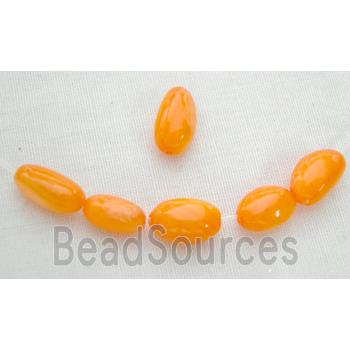 freshwater shell beads, rice-shape, orange