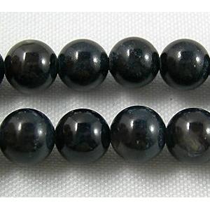 freshwater shell beads, round, dyed, black