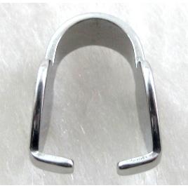 Stainless Steel Hinge Bail, platinum plated