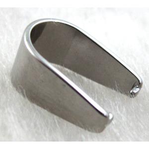 Stainless Steel Hinge Bail, platinum plated