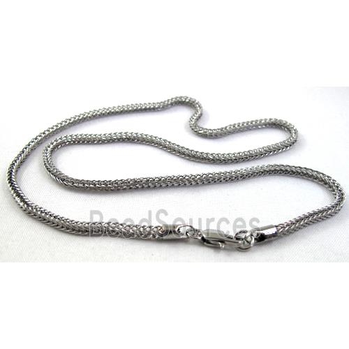 platinum plated Stainless Steel Necklace