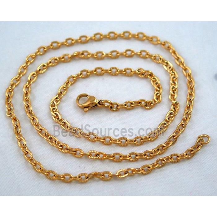 golden plated Stainless Steel Chain Necklace
