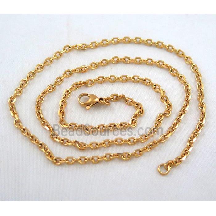 golden plated Stainless Steel Necklace Chain
