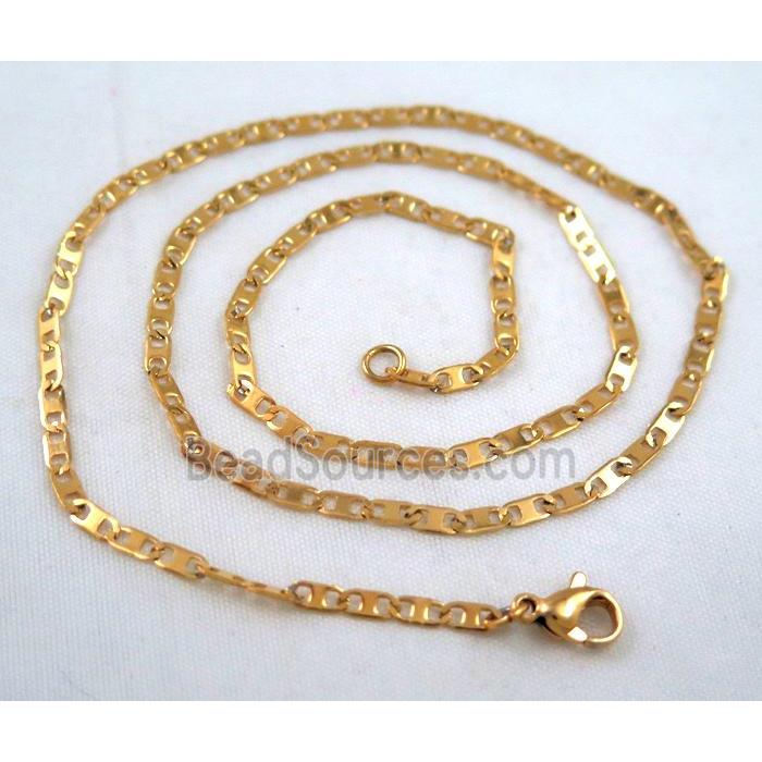 golden plated Stainless Steel Necklace Chain