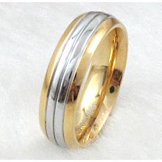 Stainless steel Ring, gold plated