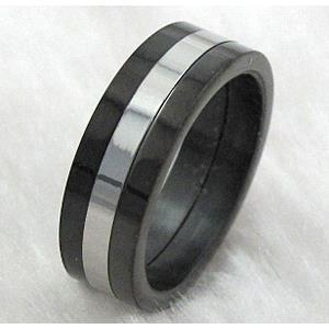 Stainless steel Ring, black