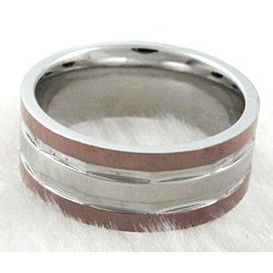 Stainless steel Ring, platinum plated