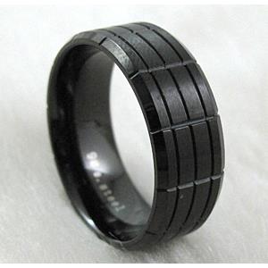 Stainless steel Ring, black