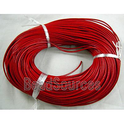 Red Leather Rope For Jewelry Binding