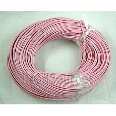 Pink Leather Rope For Jewelry Binding