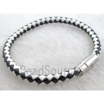 Leather Bracelet with magnetic clasp