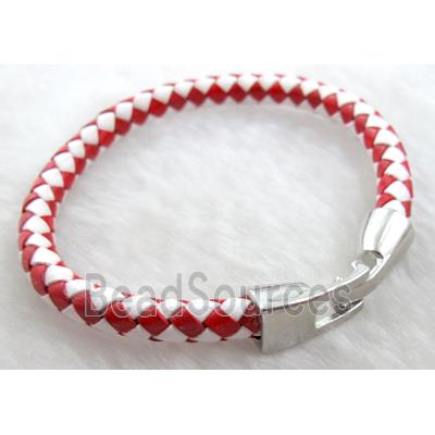 leather bracelet with toggle clasp