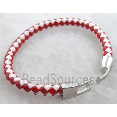 leather bracelet with toggle clasp