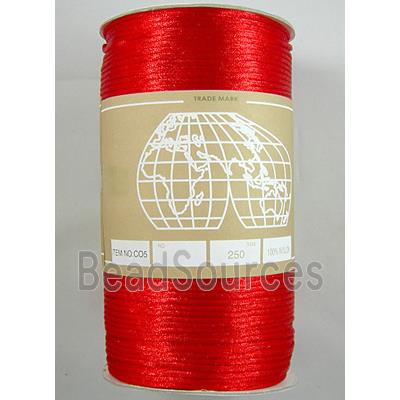 red Satin Rattail Cord