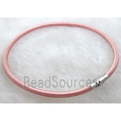 silk-braiding Rubber bracelet, magnetic clasp