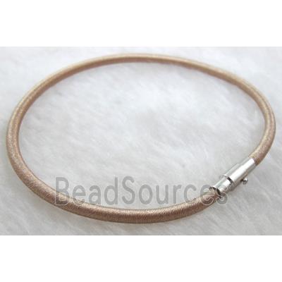 silk-braiding Rubber bracelet, magnetic clasp