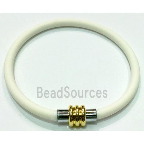 Jewellry Making necklace and bracelet cord, rubber, white