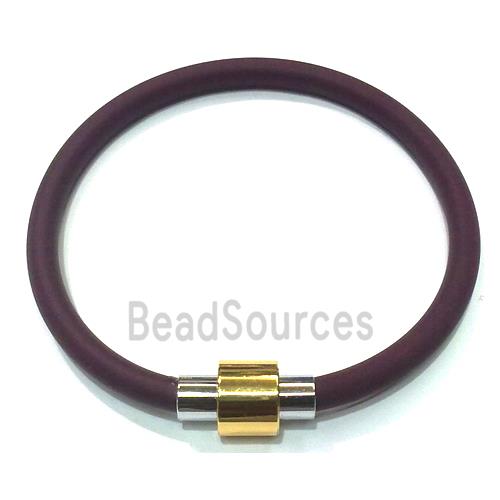 Jewellry Making necklace and bracelet cord, rubber, deep purple