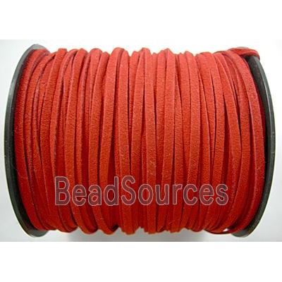 red Synthetic Suede Cord