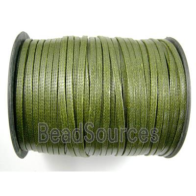 Korea Waxed Wire, flat, Grade A, green