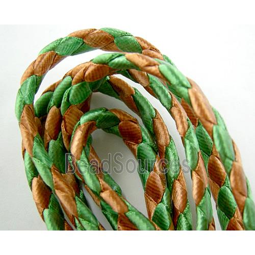 Flat Weave Waxed Cord, Braided, grade-A