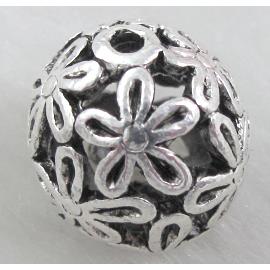 Tibetan Silver Charms Round Spacer