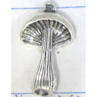 Tibetan Style Zinc Mushroom Pendant Antique Silver