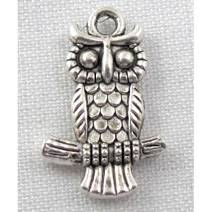 Tibetan Silver owl pendant Non-Nickel