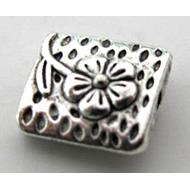 Tibetan Silver flower Spacers Non-Nickel, zinc alloy beads