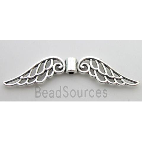 Angel wing, tibetan silver charms bead, non-nickel