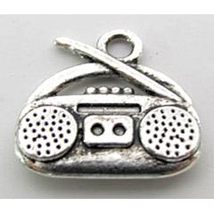 radiogram charm, Tibetan Silver pendant, Non-Nickel