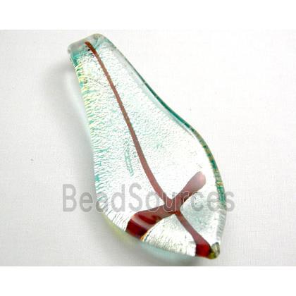 Mix Handmade Foil Glass leaf pendant