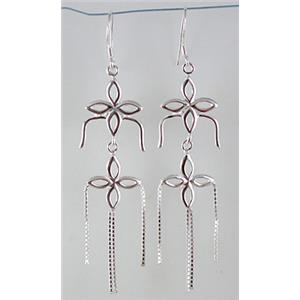 sterling silver Earring, 15x20mm,13x13mm,65mm length