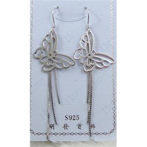 sterling silver Earring, 22x16mm,70mm length