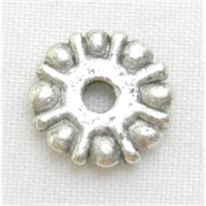 Tibetan Silver spacer beads, 9mm diameter
