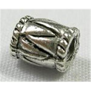 Tibetan Silver spacer beads, 6mm length, 4mm dia