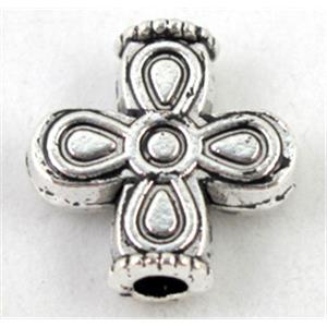 Tibetan Silver Spacers bead, non-nickel, 14.5x14.5mm, 2.5mm hole