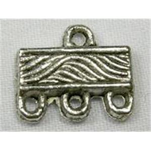 3-1 Branch Connector, Tibetan Silver Linkers, 12mm length