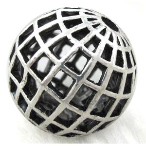 Hollow Tibetan Silver beads ball, lead free and nickel free, approx 25mm dia