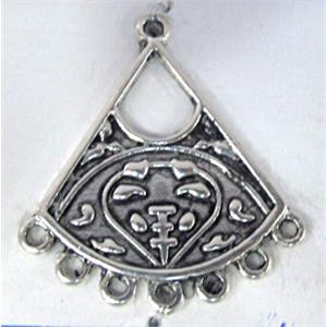 Tibetan Silver pendant, Lead free and nickel Free, 28x26mm