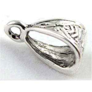 hanger, Tibetan Silver pendant Non-Nickel, 8x14mm, 5x10mm hole