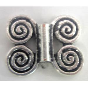 Tibetan Silver beads Non-Nickel, 17x21mm