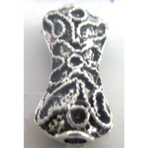 Tibetan Silver charm bead, Lead free and nickel Free, 22x14mm