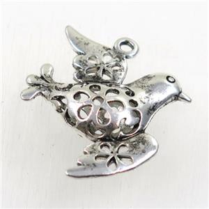 swallow bird, Tibetan Silver pendants, Non-Nickel, 33x31mm