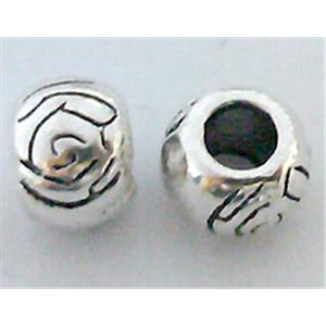 Tibetan Silver spacer beads, lead free and nickel free, 9mm dia, 3.5mm hole