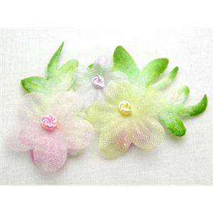 Colorful Handcraft Clothing Flower, 50mm length