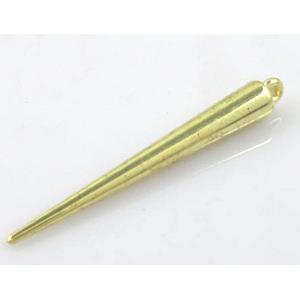 CCB bullet pendant, golden, approx 5x24mm